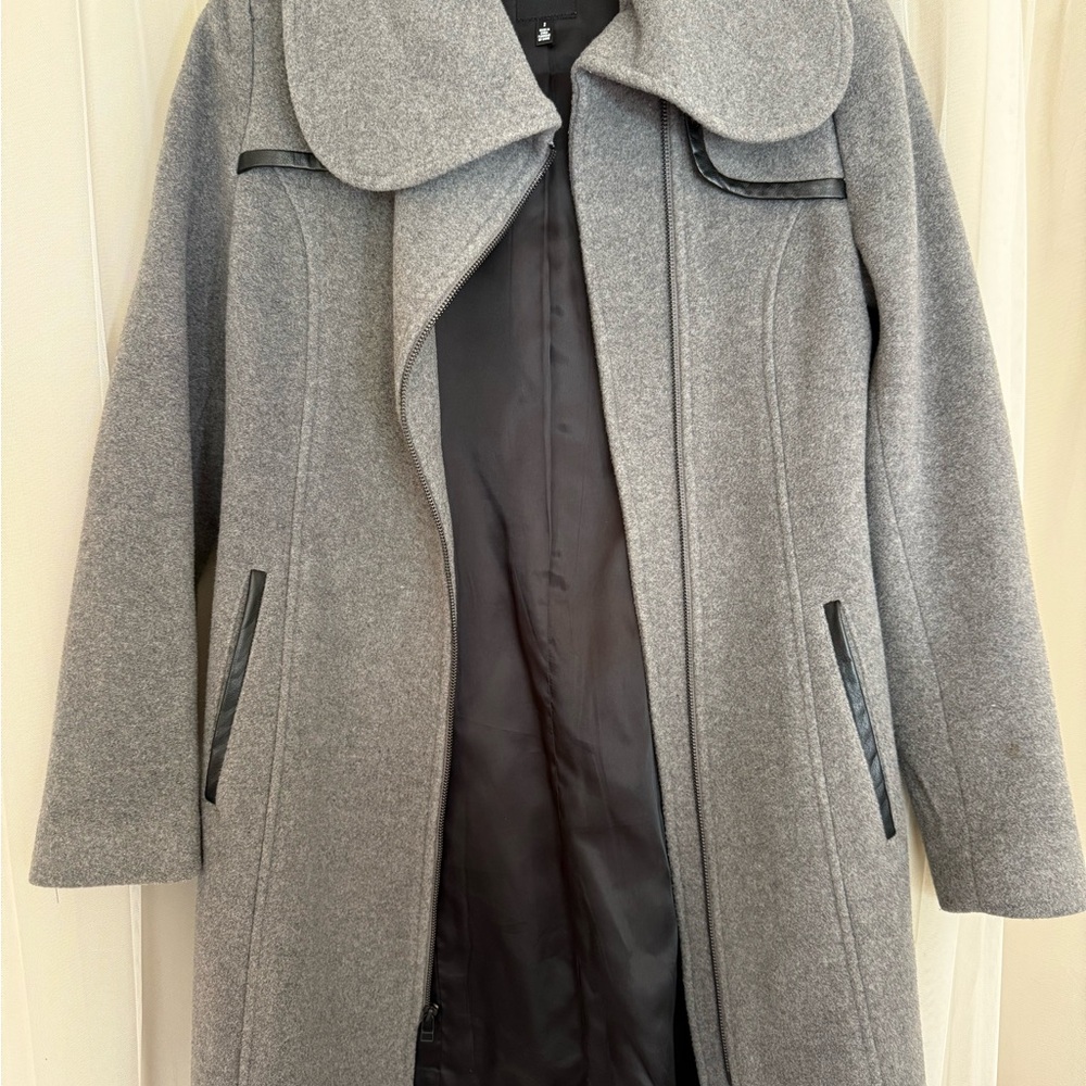 Saks Fifth Avenue Black Label Gray Pea Coat